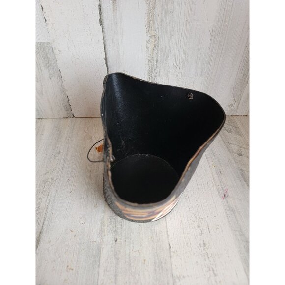 Halloween vintage AS IS bucket cardboard pail cat witch glittered - Picture 3 of 8